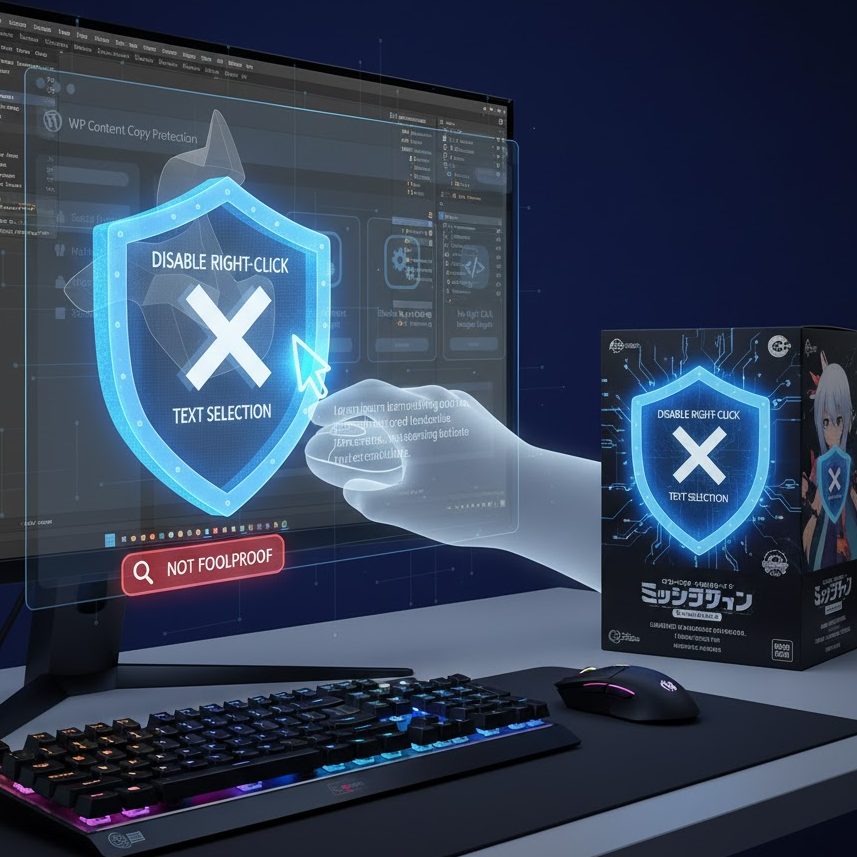 Disable Right-Click and Text Selection in WordPress